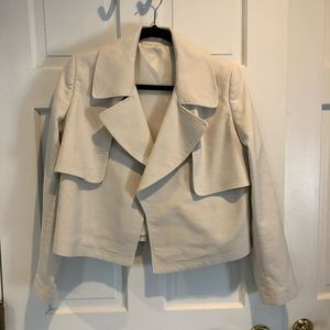 Cuyana cropped trench jacket